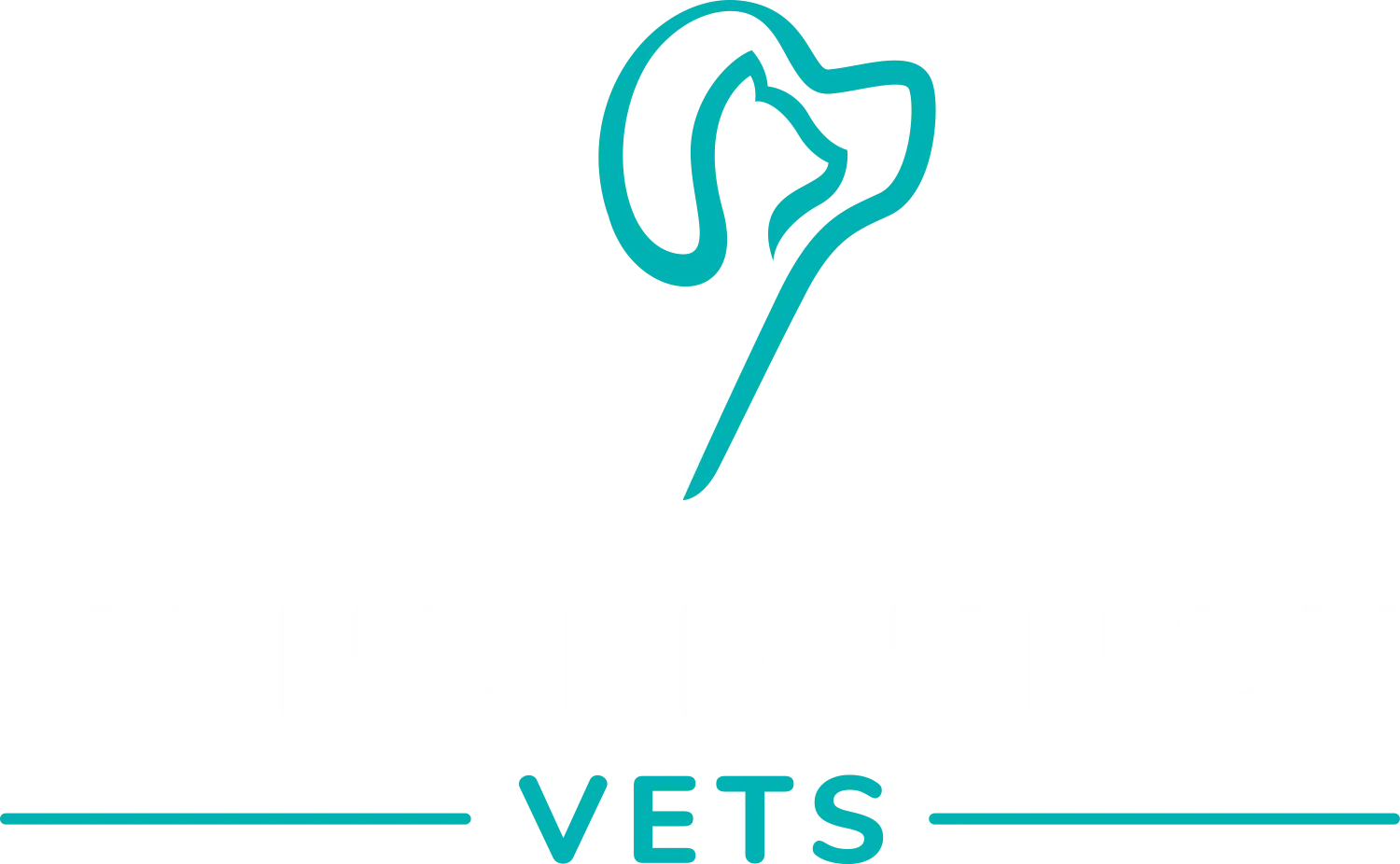 Vanderhinch Vets White Logo